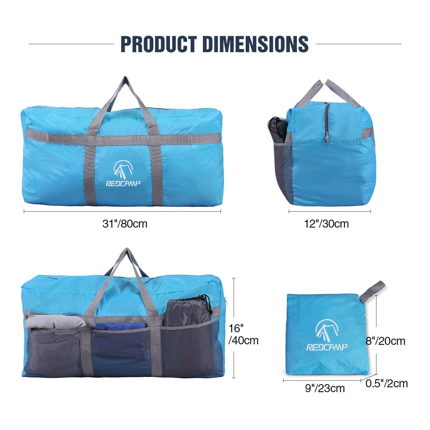 REDCAMP Foldable Waterproof Travel Sports Bag