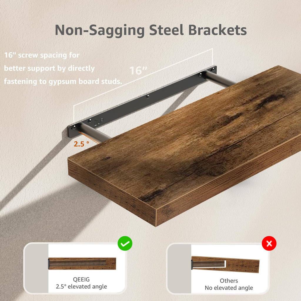 Rustic Farmhouse Shelves (008-40BN) - Decor by Handbags Specialist Headquarter | Available at Handbags Specialist Headquarter