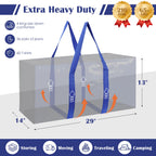 6 Pack XL Heavy Duty Moving Bags - Dark Blue