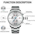 Golden Hour Elite Chrono Steel Men’s Quartz Watch