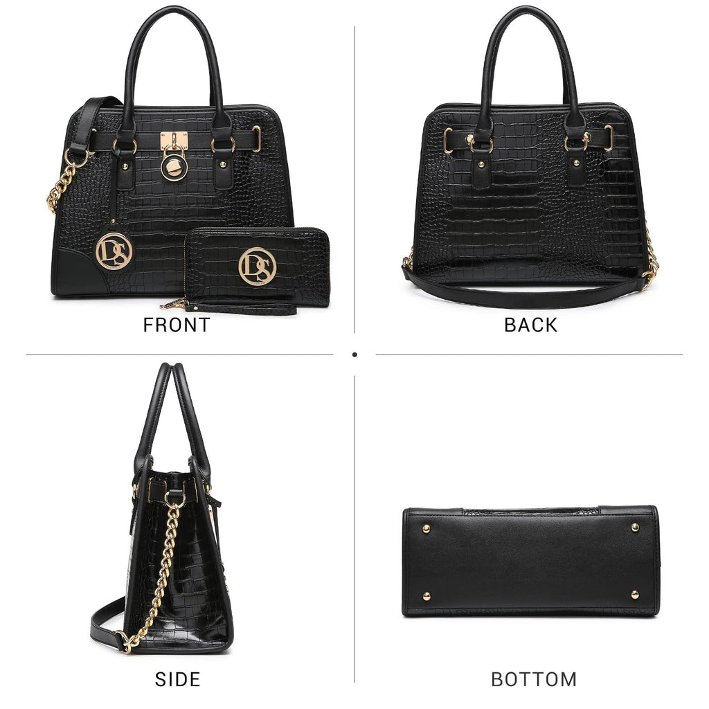 Dasein Women’s 2pcs Satchel & Shoulder Bag Set