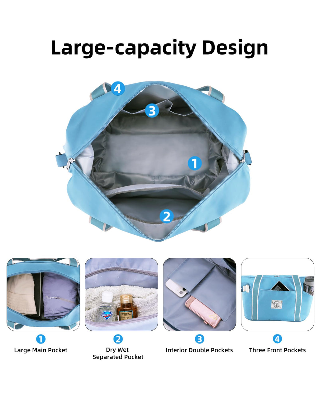WALNEW Foldable Waterproof Travel Duffel Bag - Luggage Travel Bags by Handbags Specialist Headquarter | Available at Handbags Specialist Headquarter