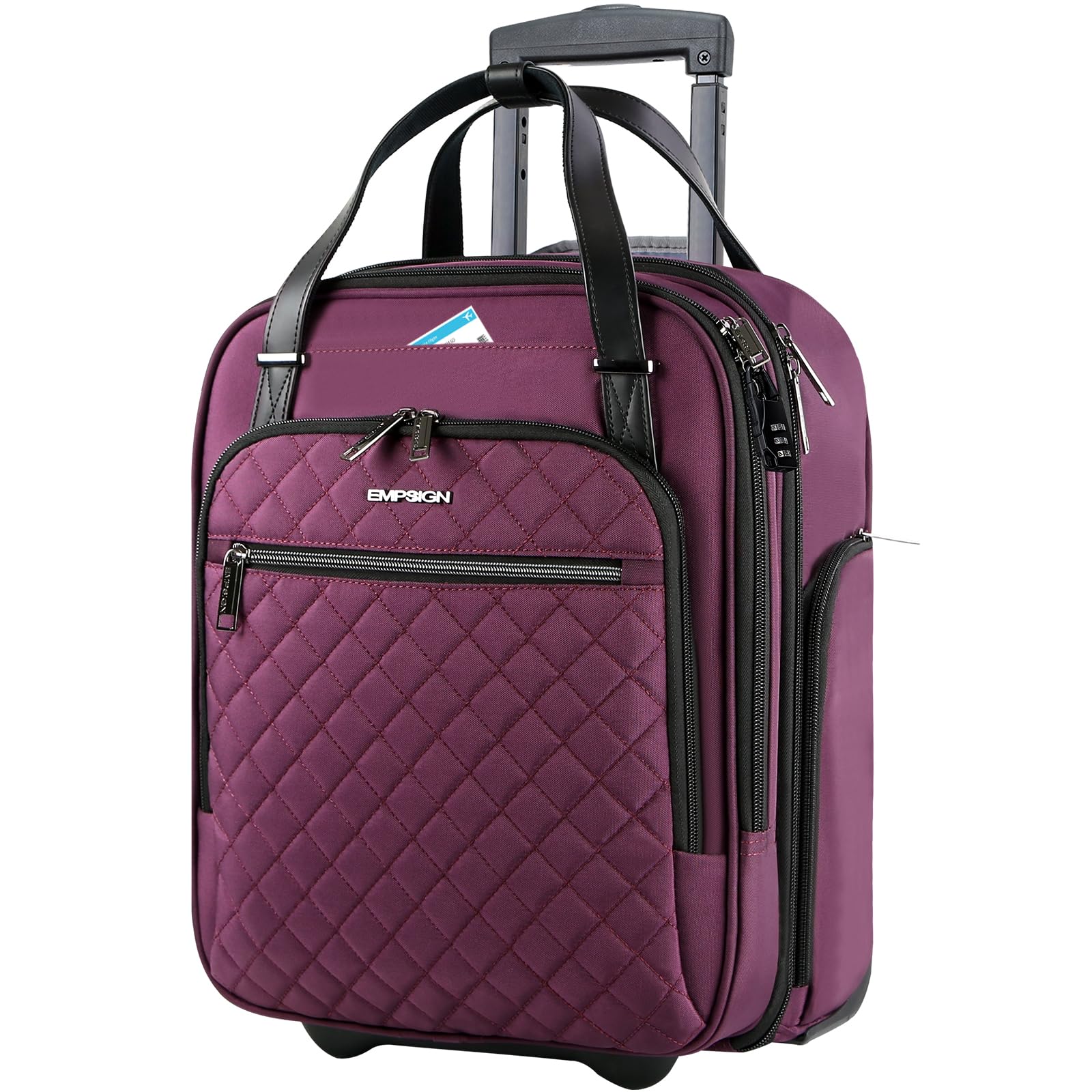 EMPSIGN 16 Wheeled Underseat Travel Bag -  by Handbags Specialist Headquarter | Available at Handbags Specialist Headquarter