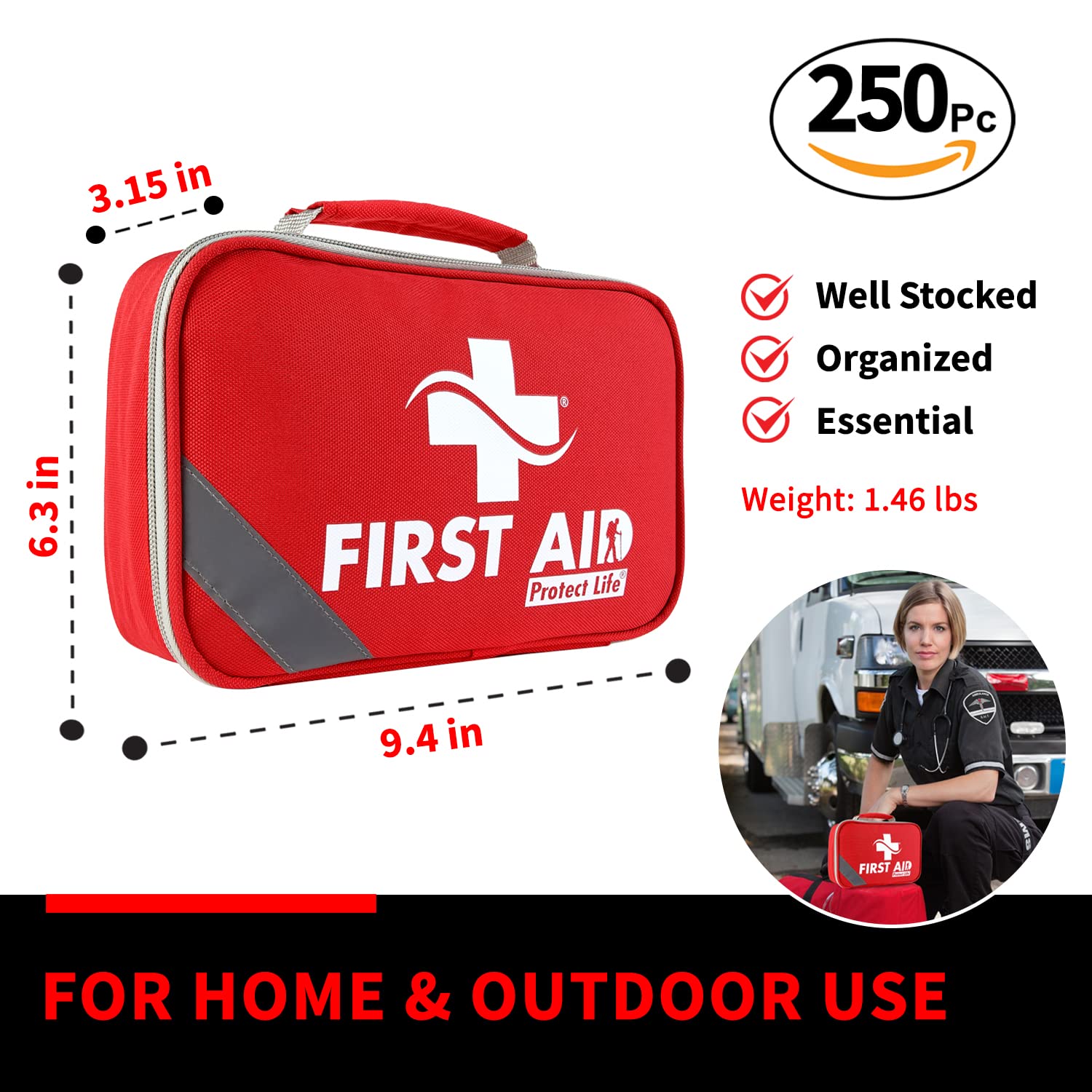 Protect Life Ultimate Survival First Aid Kit -  by Handbags Specialist Headquarter | Available at Handbags Specialist Headquarter
