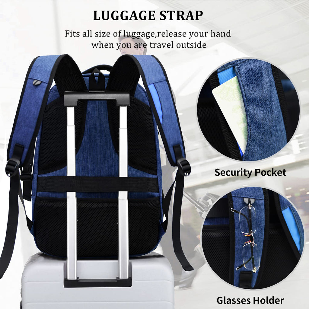 DUSLANG Travel Laptop Backpack with USB Port - Black - Backpack Bags by Handbags Specialist Headquarter | Available at Handbags Specialist Headquarter