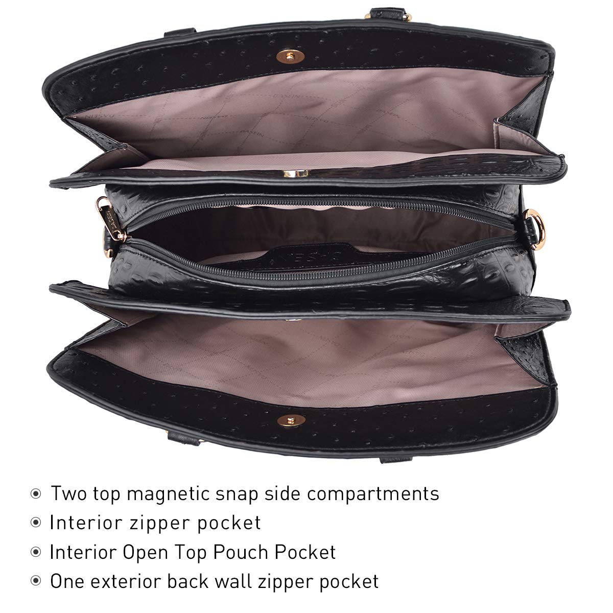 Women’s 2pc Tote & Wallet Handbag Set with 3 Compartments