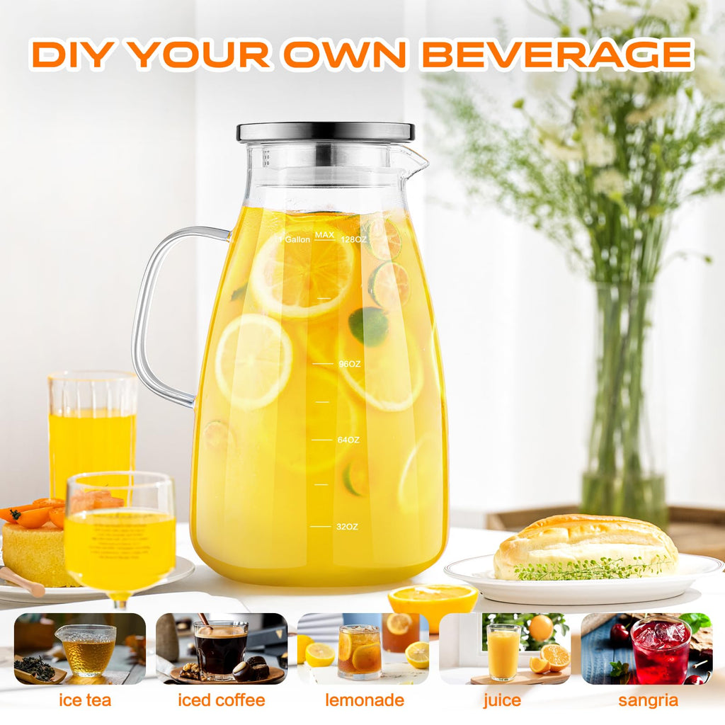 Aofmee Stainless Precision Pitcher - 68oz Borosilicate - Decor by Handbags Specialist Headquarter | Available at Handbags Specialist Headquarter