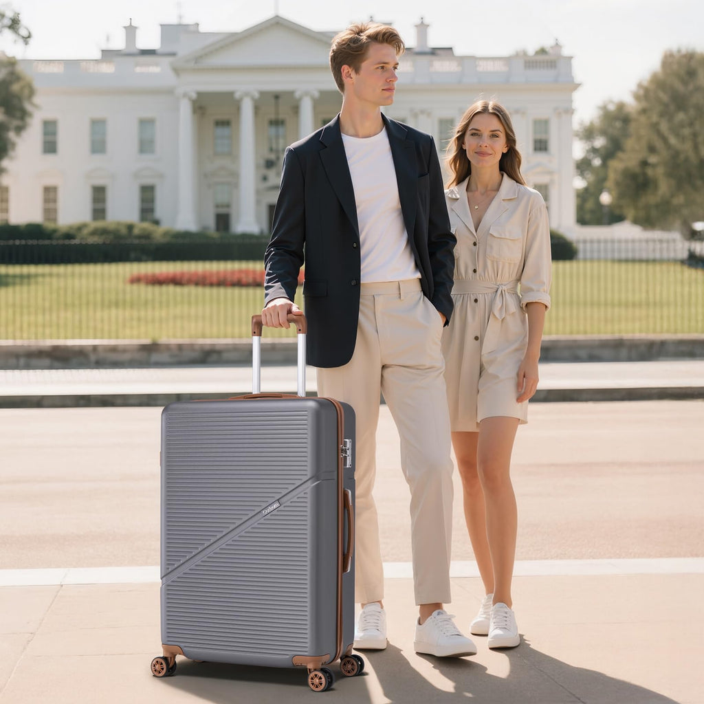 Cosbarn 5-Piece ABS Spinner Luggage Set with TSA Lock