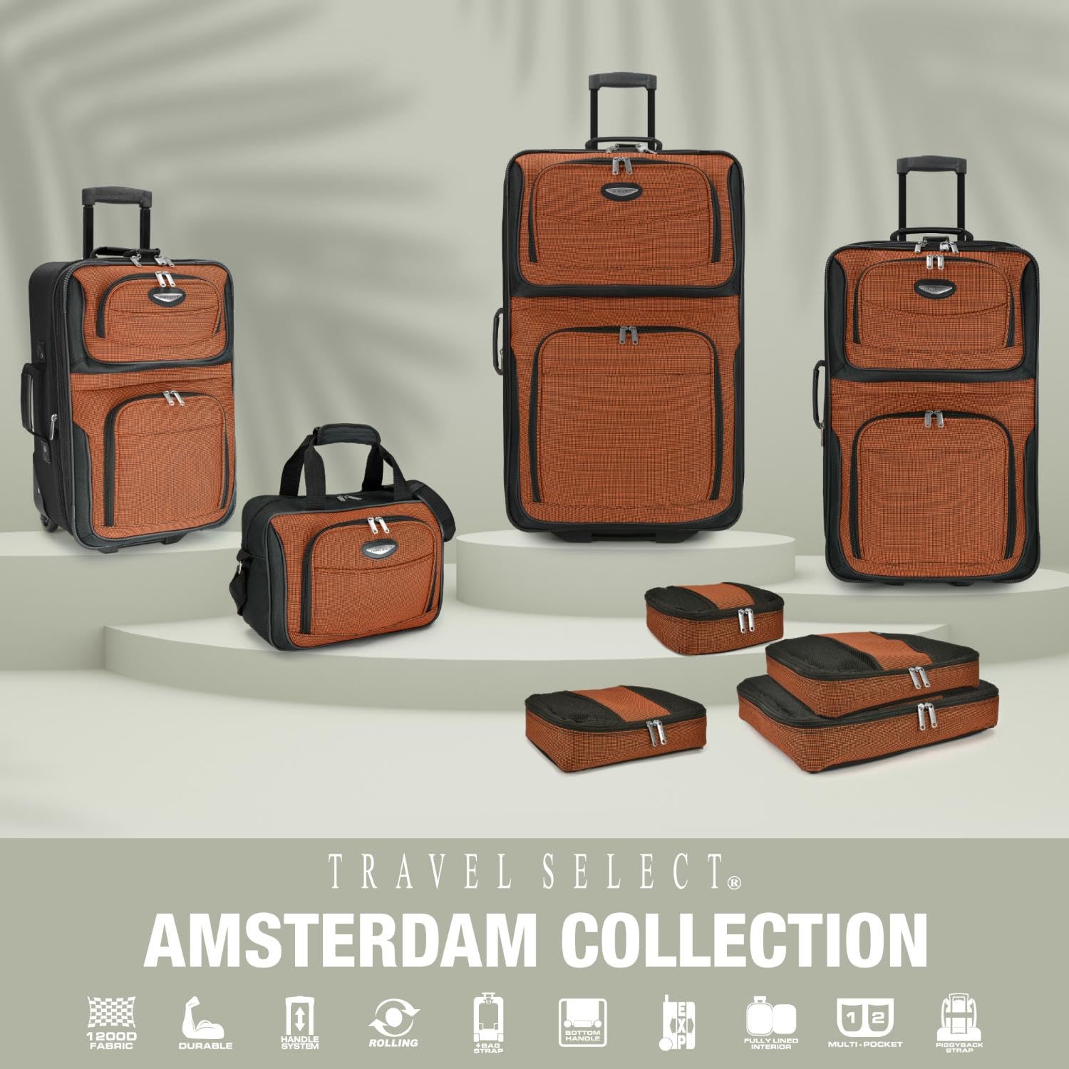 Travel Select Amsterdam 4-Pc Expandable Luggage Set -  by Handbags Specialist Headquarter | Available at Handbags Specialist Headquarter