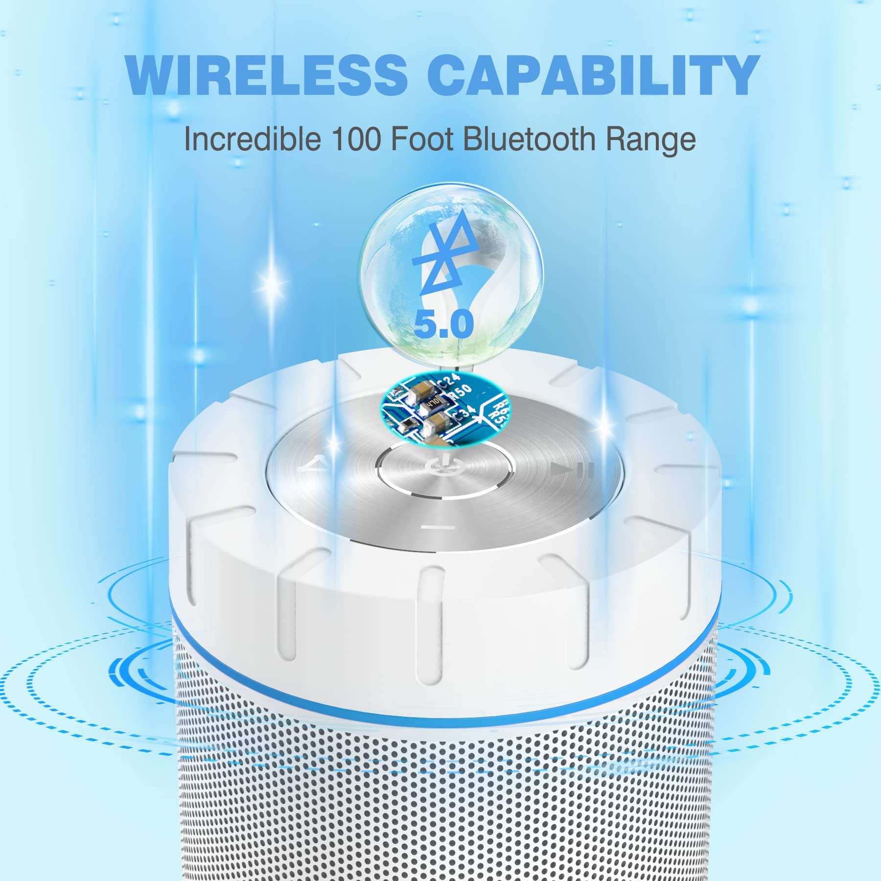 Comiso 360° Waterproof Bluetooth Speaker, 24H Playtime - Decor by Handbags Specialist Headquarter | Available at Handbags Specialist Headquarter