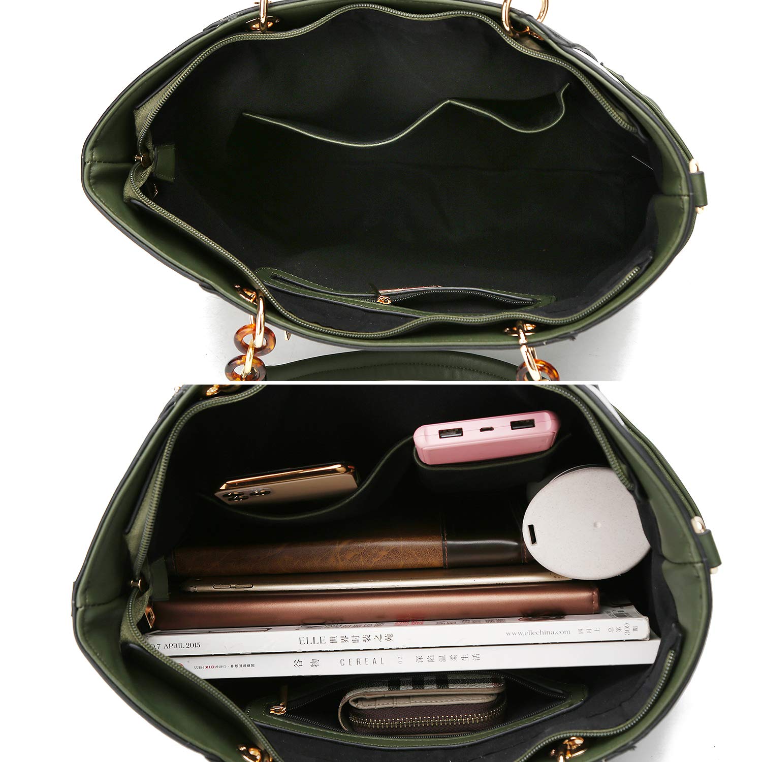 MKF Collection Vegan Leather Tote & Wallet Set