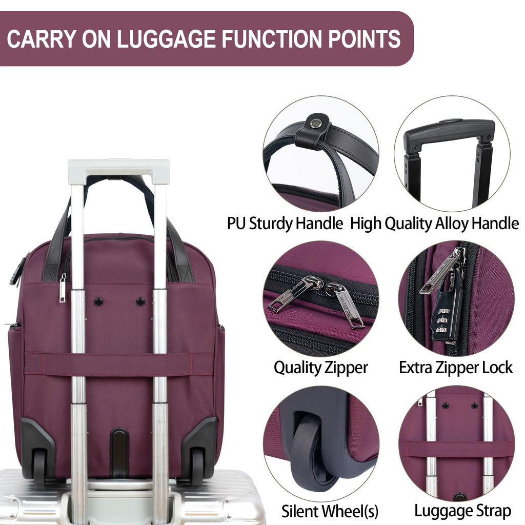 EMPSIGN 16 Wheeled Underseat Travel Bag -  by Handbags Specialist Headquarter | Available at Handbags Specialist Headquarter