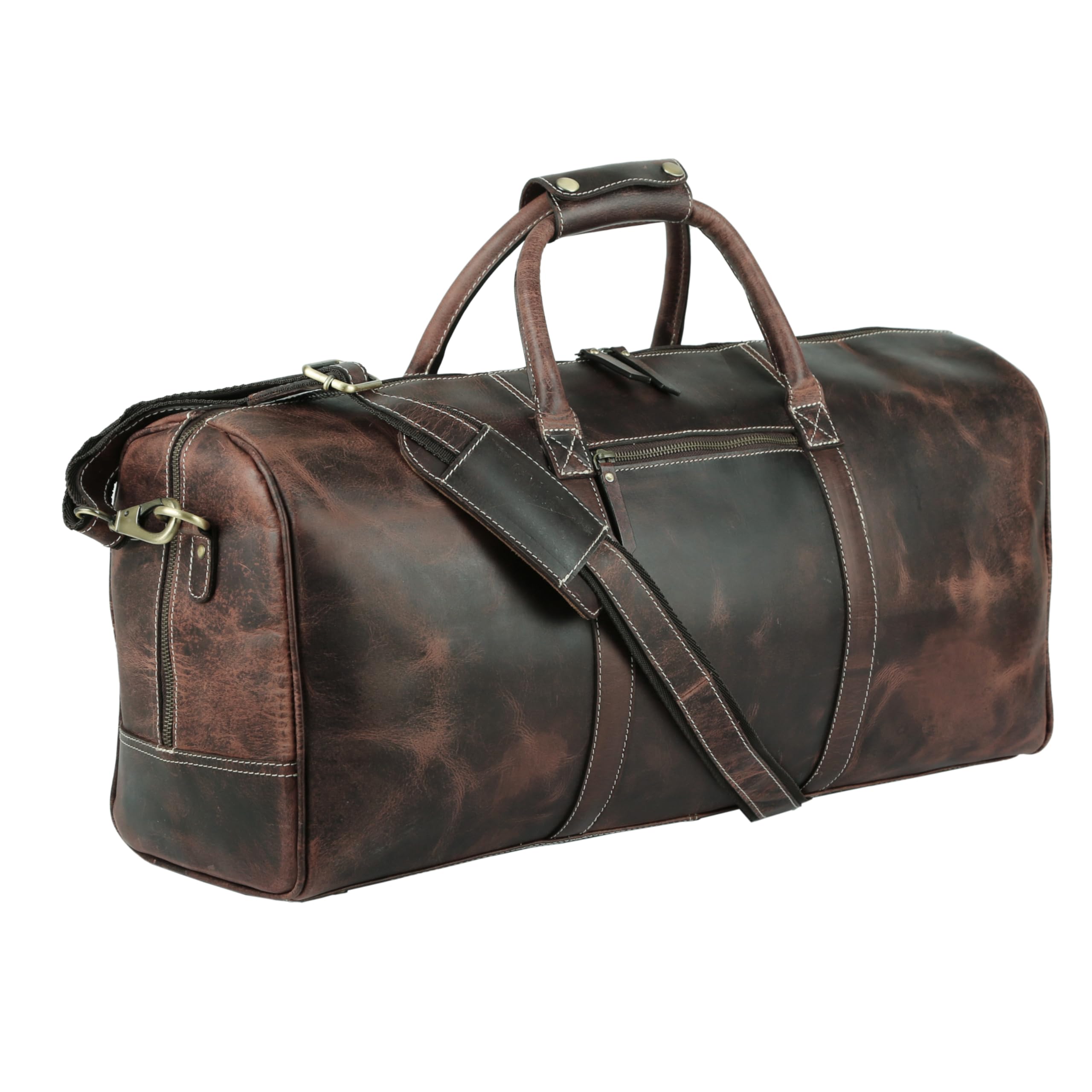 Leather Travel Duffle Bag Cabin Friendly Carry-On