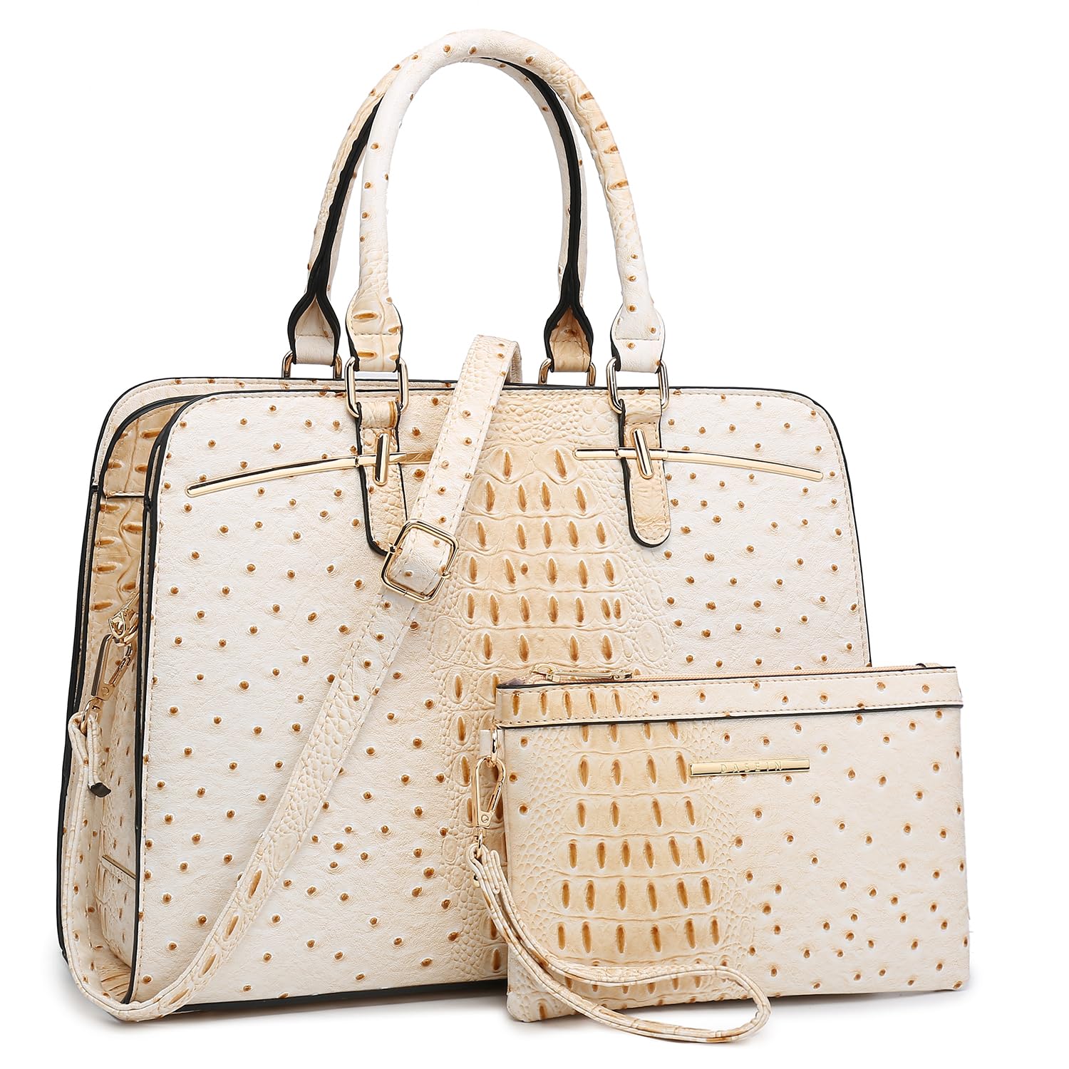 Women’s 2pc Tote & Wallet Handbag Set with 3 Compartments