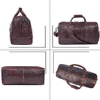 Leather Travel Duffel Bag for Men & Women