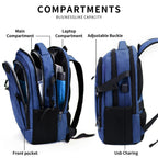 DUSLANG Travel Laptop Backpack with USB Port - Black - Backpack Bags by Handbags Specialist Headquarter | Available at Handbags Specialist Headquarter