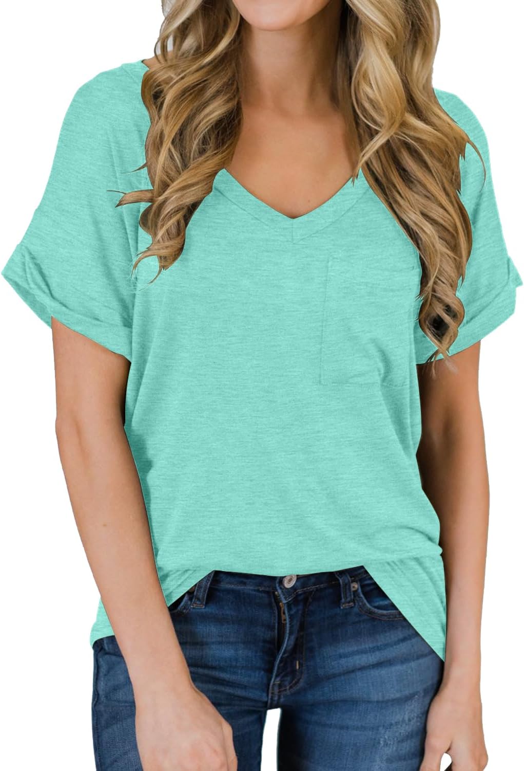Best Casual V-neck tee for women 2025 - Women Tops by Handbags Specialist Headquarter | Available at Handbags Specialist Headquarter