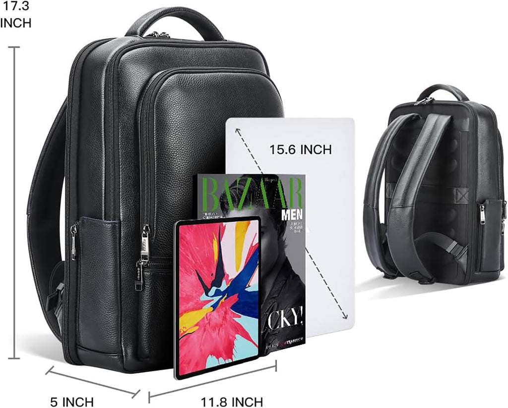 BOPai Executive Leather Backpack with USB Charging - Backpacks by Handbags Specialist Headquarter | Available at Handbags Specialist Headquarter