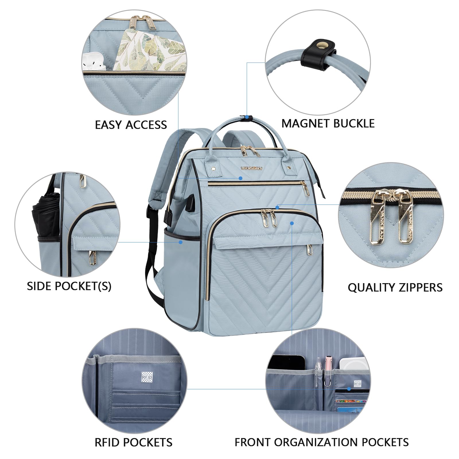 Vankean 17 Laptop Backpack - Backpack Bags by Handbags Specialist Headquarter | Available at Handbags Specialist Headquarter