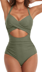Eomenie Women's Tummy Control Cutout Swimsuit