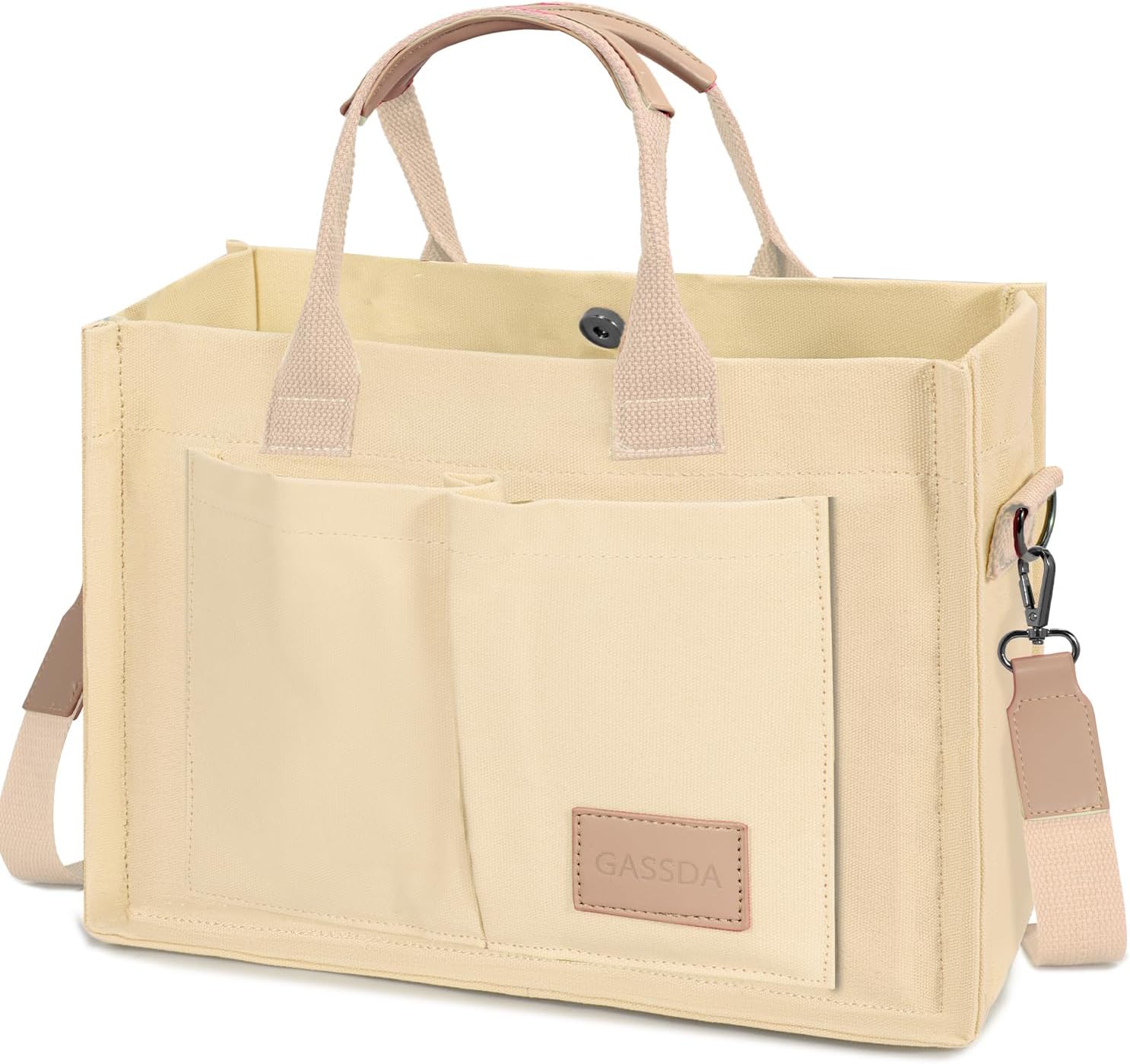 ChicCanvas Tote: Stylish Crossbody with Pockets - Totes by Handbags Specialist Headquarter | Available at Handbags Specialist Headquarter