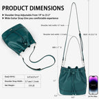 AFKOMST Chic Leather Bucket & Crossbody Bag Set -  by Handbags Specialist Headquarter | Available at Handbags Specialist Headquarter