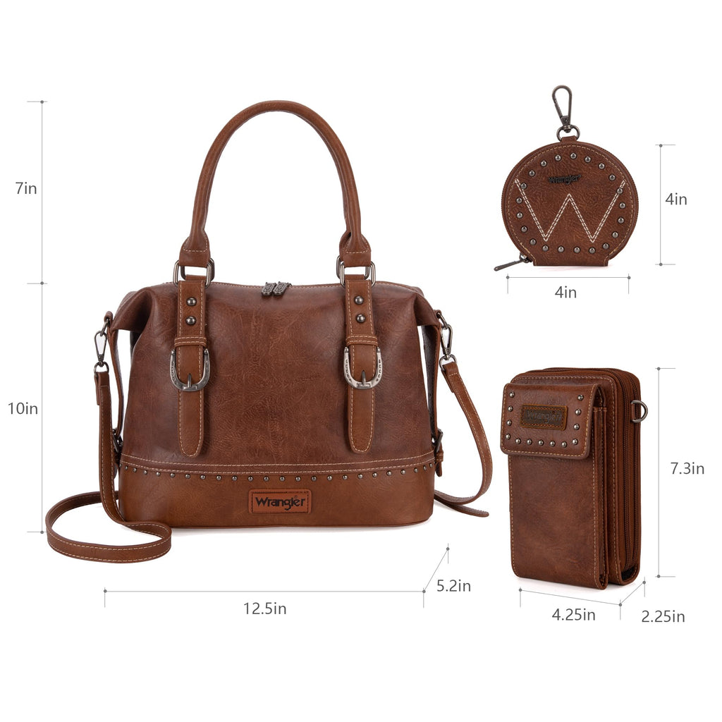 Wrangler Women's Trio: Satchel, Phone Bag & Coin Purse