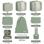 TravelMate 8-Piece Packing Cubes - Luggage Travel Bags by Handbags Specialist Headquarter | Available at Handbags Specialist Headquarter