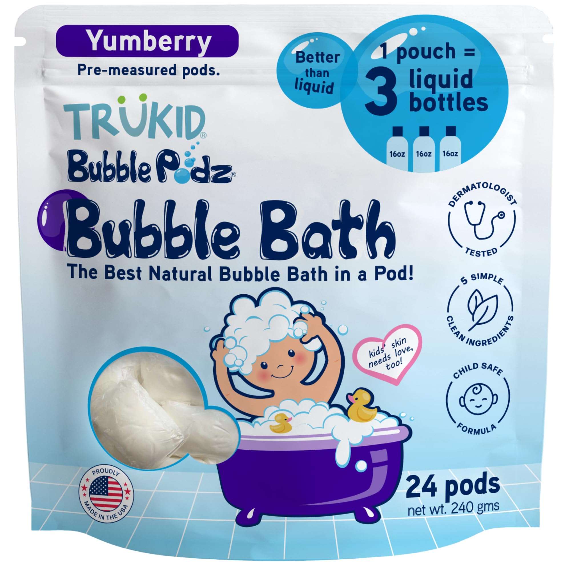 TruKid Bubble Podz: Gentle Lavender Bath Bombs - Baby Products by Handbags Specialist Headquarter | Available at Handbags Specialist Headquarter