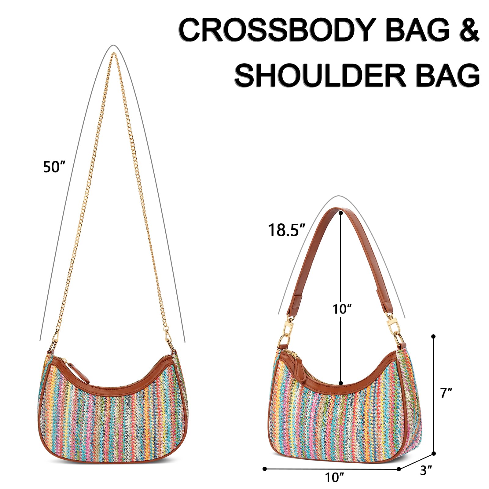 Retro Chic Hobo Bag - Cute Underarm Purse - Shoulder Bags by Handbags Specialist Headquarter | Available at Handbags Specialist Headquarter