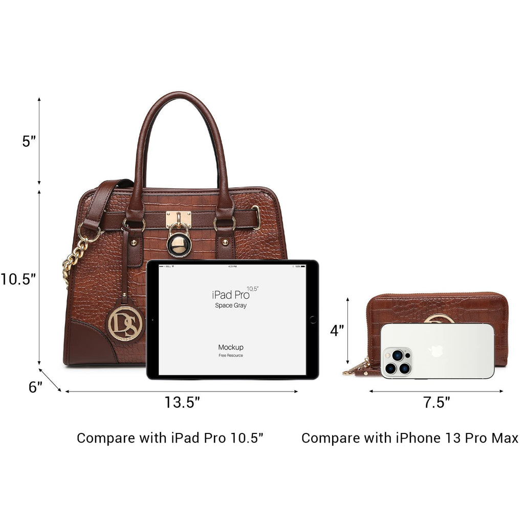 Dasein Women’s 2pcs Satchel & Shoulder Bag Set