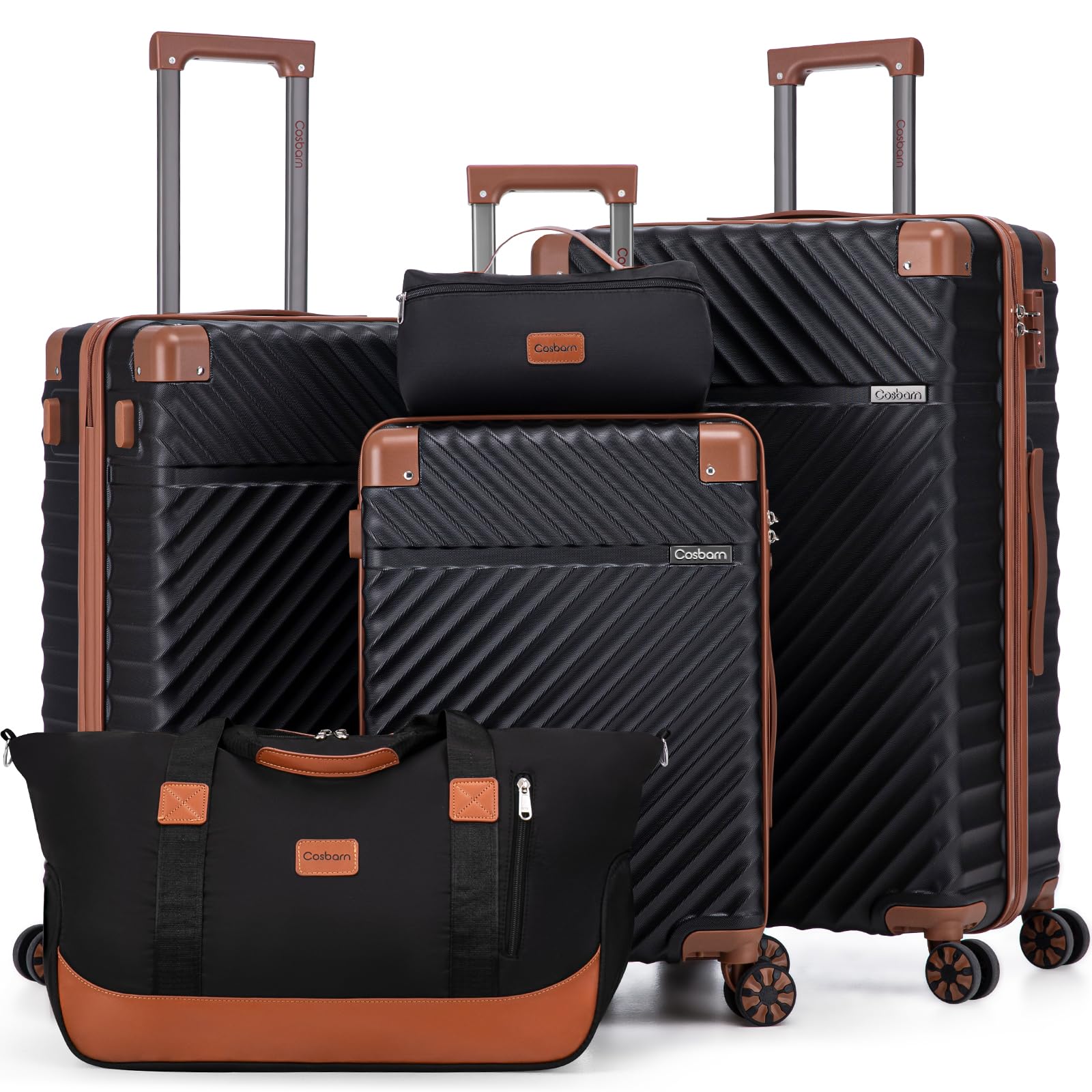 Cosbarn 5-Piece Hardshell Luggage Set - Dark Blue