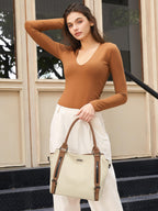 CLUCI Eco Luxe Vegan Leather Tote Bag - Bucket Bag by Handbags Specialist Headquarter | Available at Handbags Specialist Headquarter