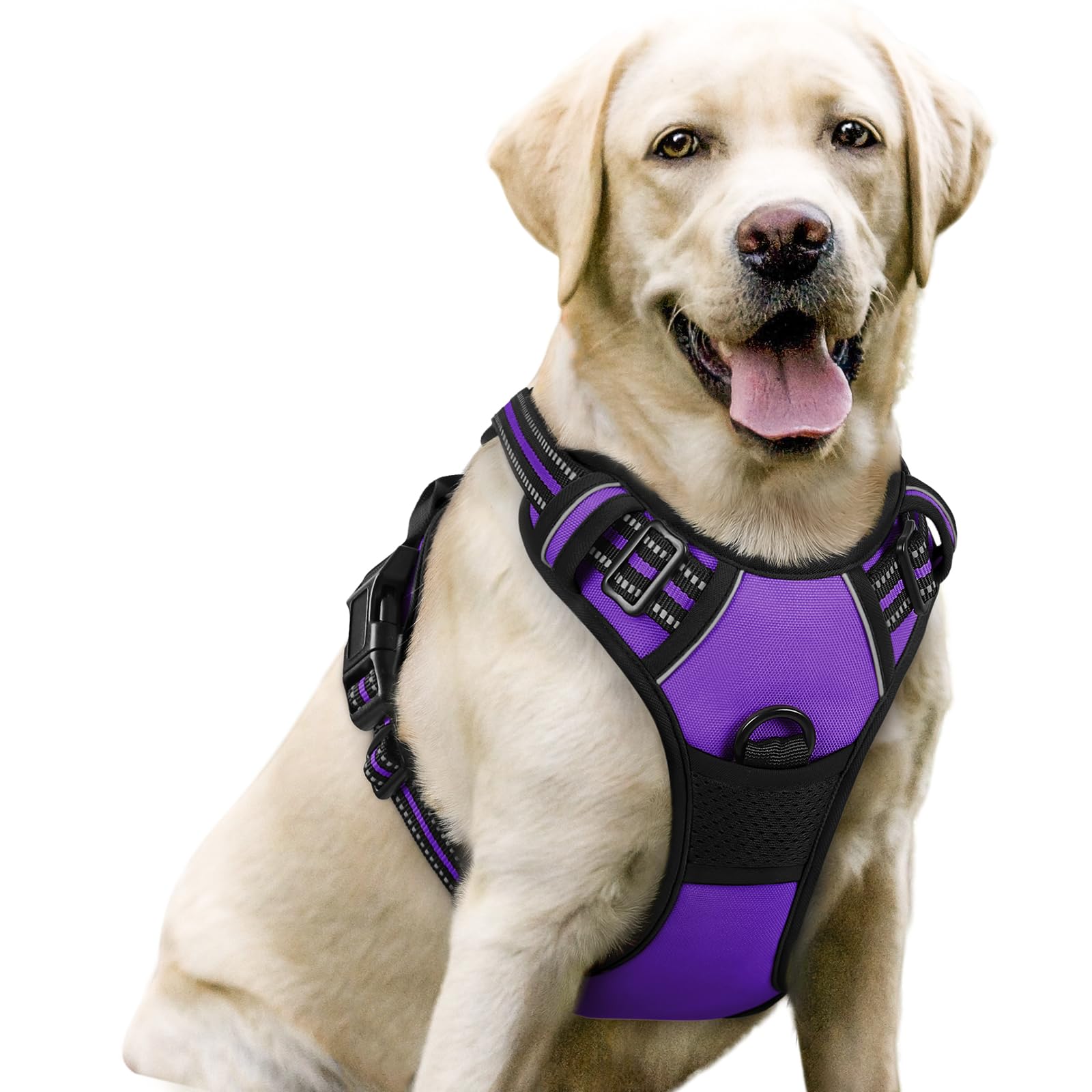 PawGuard No-Pull Reflective Dog Harness - Large Black -  by Handbags Specialist Headquarter | Available at Handbags Specialist Headquarter