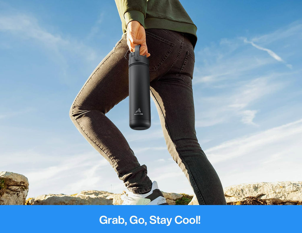 ChillKnight 26oz: Dual-Lid Leak-Proof Bottle - Water Bottles by Handbags Specialist Headquarter | Available at Handbags Specialist Headquarter