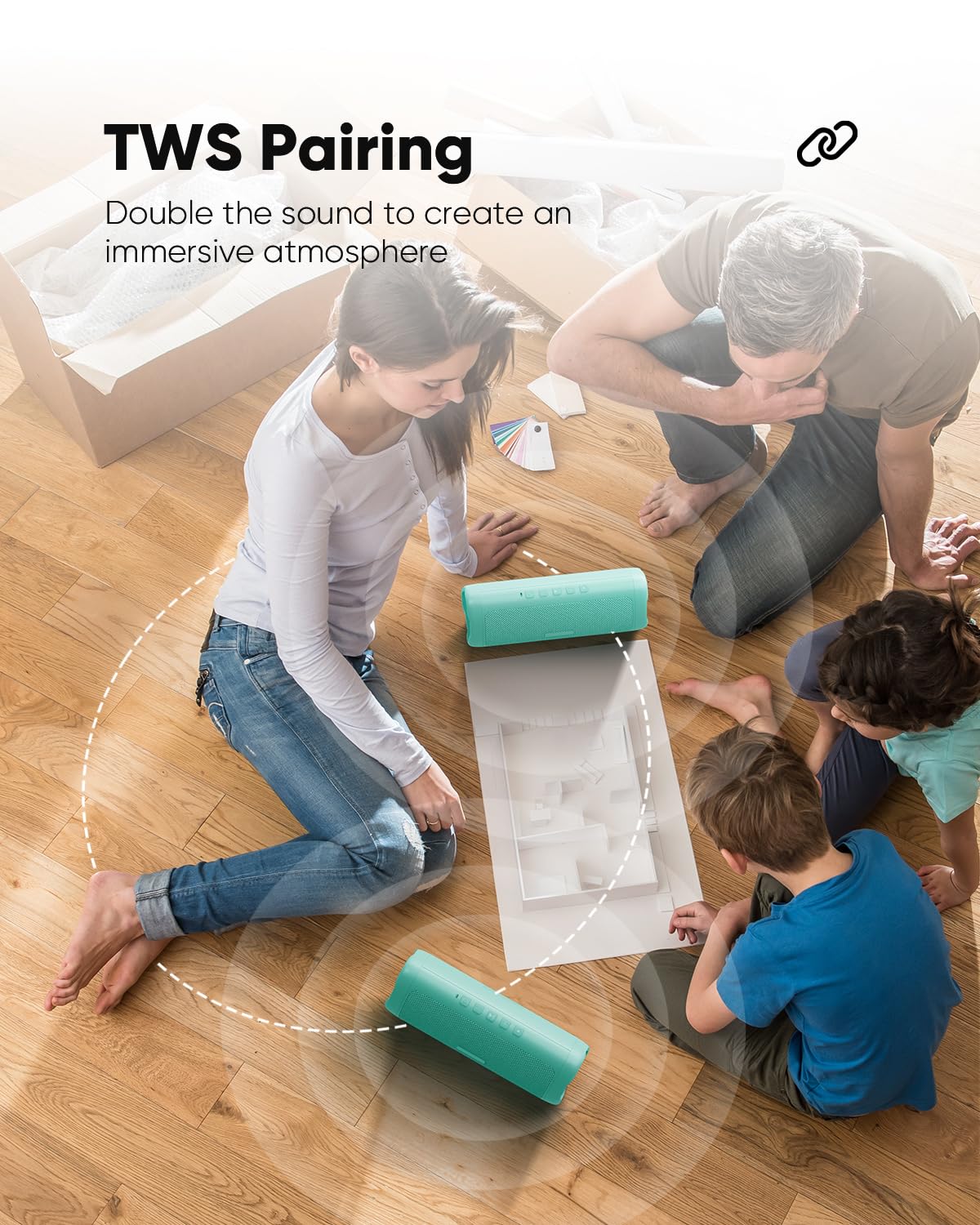 EchoVibe: Portable Waterproof Bluetooth Speaker - Decor by Handbags Specialist Headquarter | Available at Handbags Specialist Headquarter