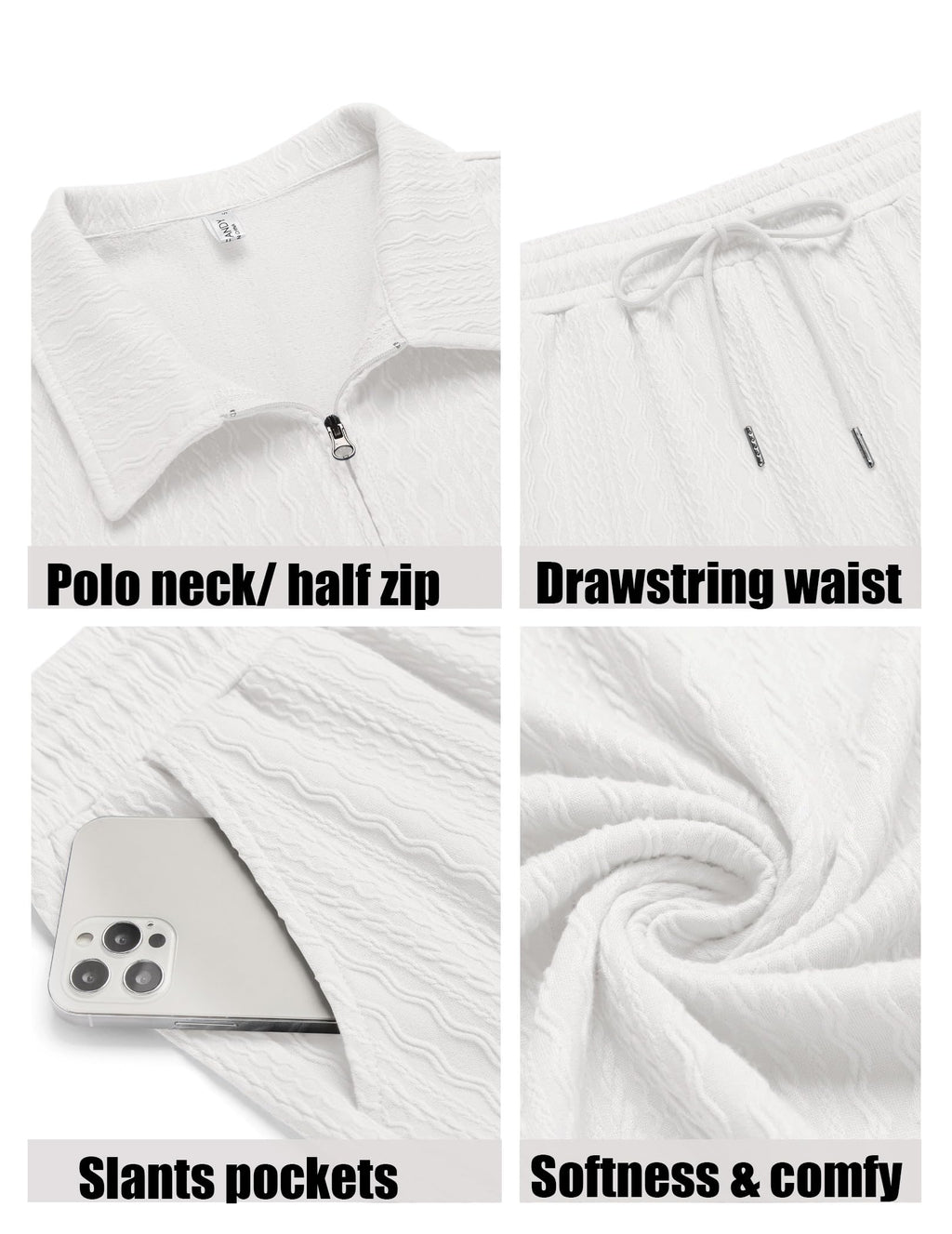 COOFANDY Men's 2 Piece Polo Shirt & Shorts Set