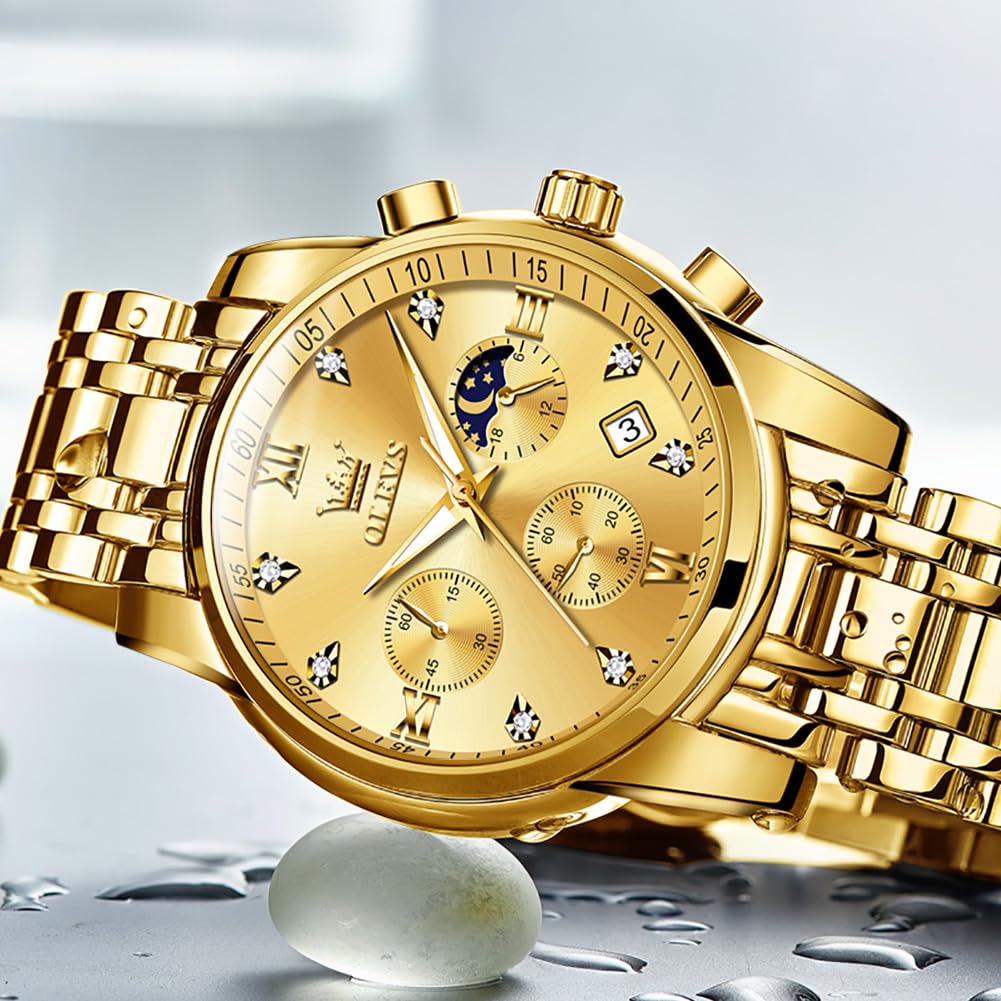 AzureGleam: Elite Men's Diamond Steel Watch