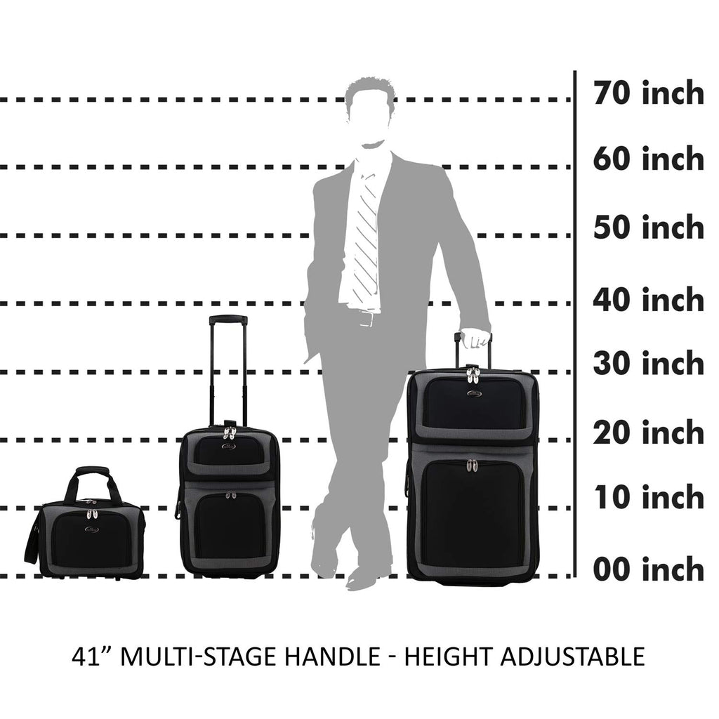 U.S. Traveler New Yorker Expandable Luggage Set -  by Handbags Specialist Headquarter | Available at Handbags Specialist Headquarter