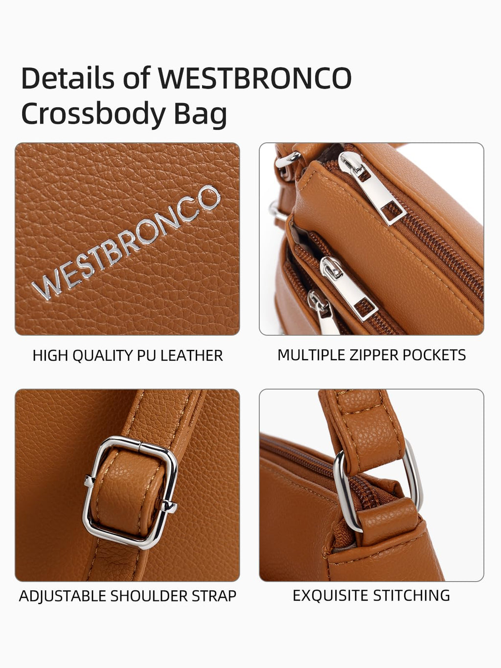 WestBronco ZipSatchel: Women's Medium Crossbody Bag - Handbags by Handbags Specialist Headquarter | Available at Handbags Specialist Headquarter