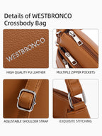 WestBronco ZipSatchel: Women's Medium Crossbody Bag - Handbags by Handbags Specialist Headquarter | Available at Handbags Specialist Headquarter