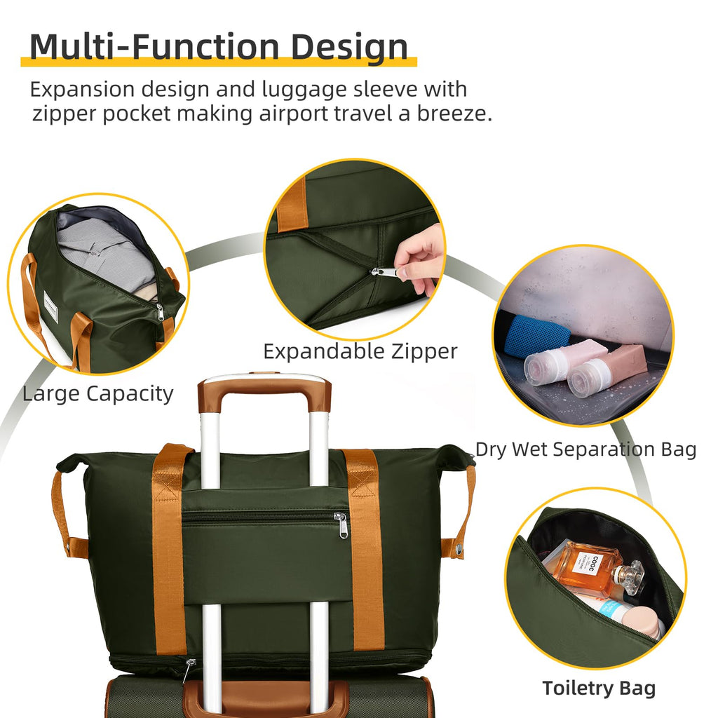 LARVENDER Expandable 5-Piece Spinner Luggage Set -  by Handbags Specialist Headquarter | Available at Handbags Specialist Headquarter