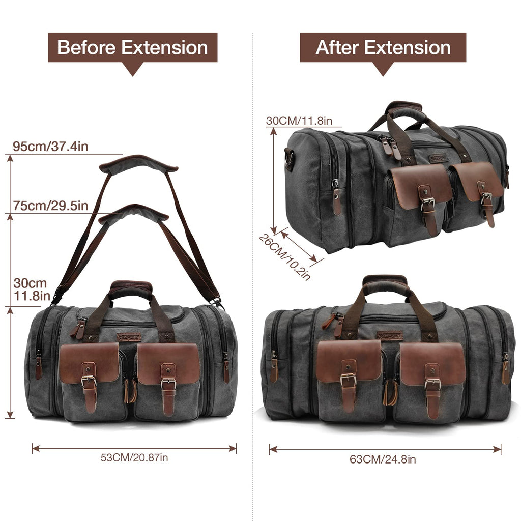 Wildroad 50L Waxed Canvas Waterproof Duffle Bag