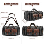 Wildroad 50L Waxed Canvas Waterproof Duffle Bag