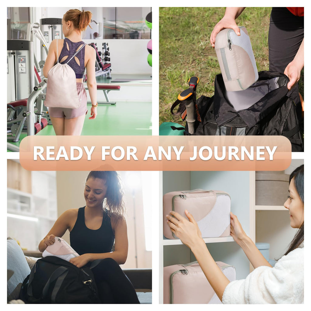 OlarHike Travel Cube Set - Cream Organizer & Gifts -  by Handbags Specialist Headquarter | Available at Handbags Specialist Headquarter