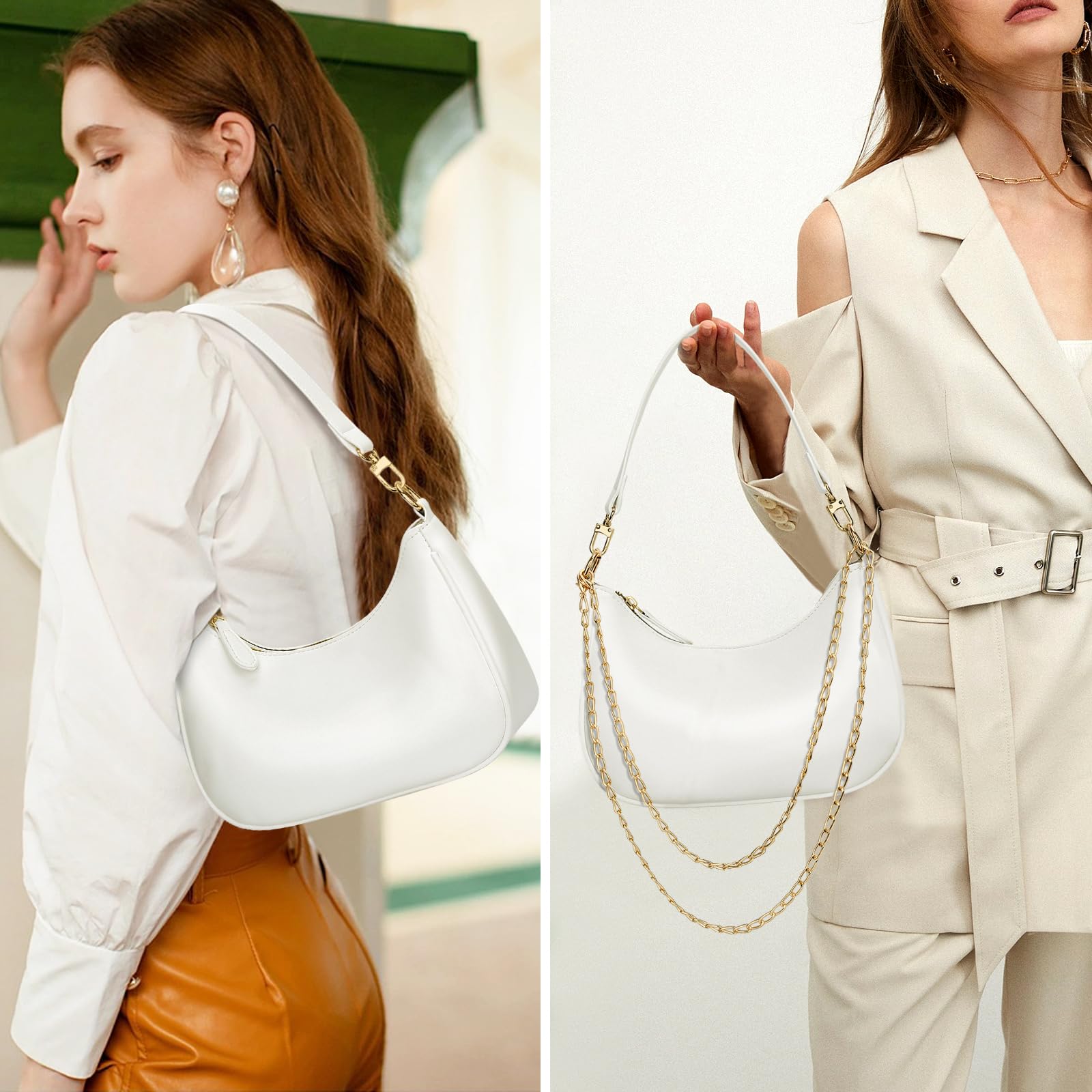 Retro Chic Hobo Bag - Cute Underarm Purse - Shoulder Bags by Handbags Specialist Headquarter | Available at Handbags Specialist Headquarter