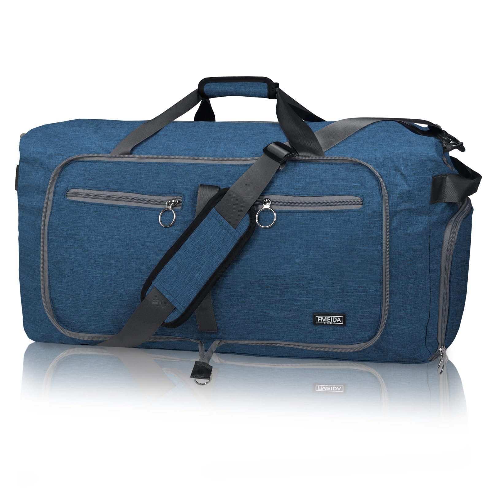 Foldable 65L Duffle Bag with Shoe Compartment