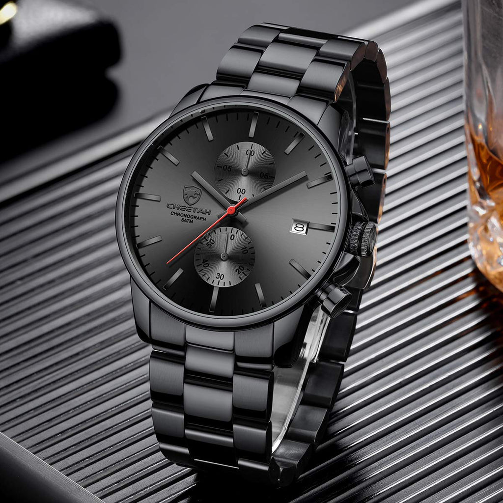 Golden Hour Elite Chrono Steel Men’s Quartz Watch