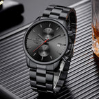 Golden Hour Elite Chrono Steel Men’s Quartz Watch