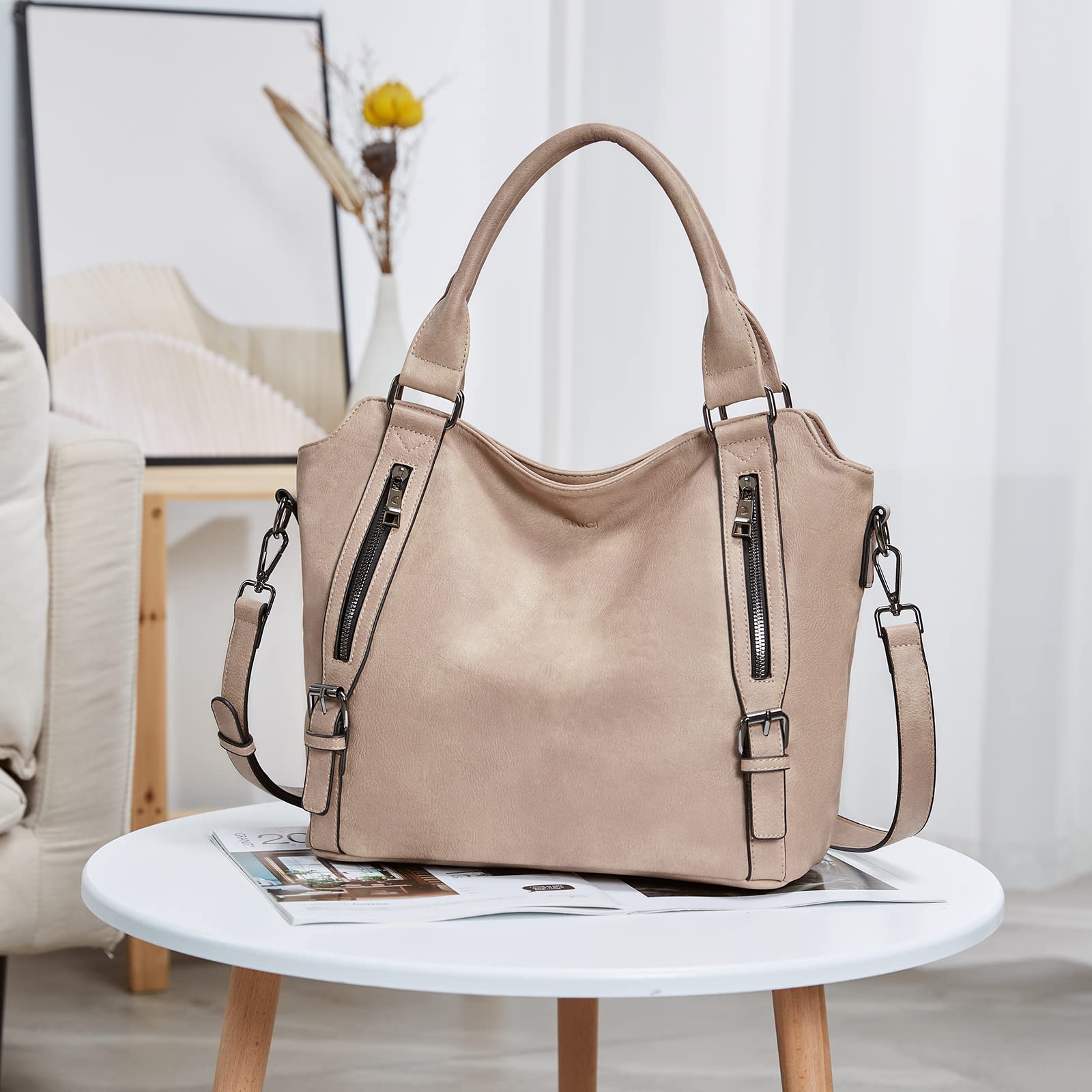 CLUCI Eco Luxe Vegan Leather Tote Bag - Bucket Bag by Handbags Specialist Headquarter | Available at Handbags Specialist Headquarter
